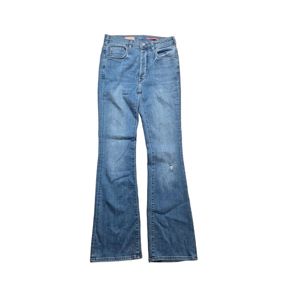 Anthropologie Pilcro Size 27 High Rise Button Fly Bootcut Light Wash Jeans